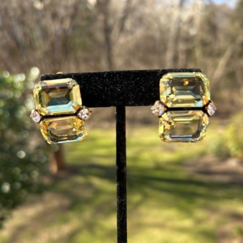 IRADJ MOINI NYC Designer Citrine VTG EARRINGS
